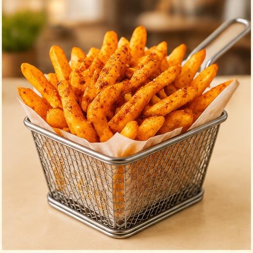 Peri peri French fries with red seasoning